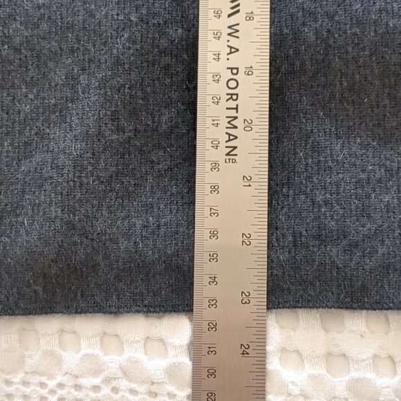 Dusan Cashmere Silk Sweater Mock Neck Pullover Large Gray Long Sleeve - Picture 10 of 11